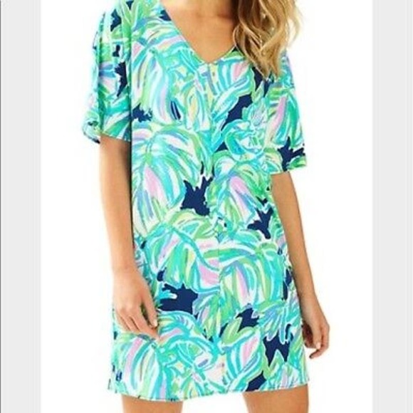 Lilly Pulitzer Dresses & Skirts - Lilly Pulitzer Lindley Resort Navy Uptown Trunk Caftan Dress
